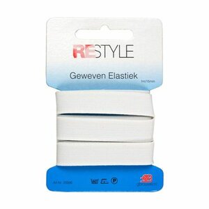 Restyle Geweven Elastiek 15mm Wit