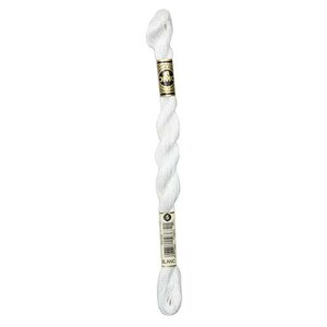 DMC 115-5 Cotton Perl&eacute; 5 borduur- en hardanger garen 25 meter - Kleur BLANC
