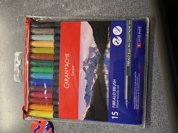 Caran d'ache Fibralo brushpen set 15 stuks