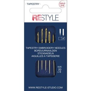 ReStyle Borduurnaalden met ronde punt 20, 6 stuks