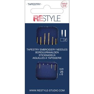ReStyle Borduurnaalden met ronde punt 26, 6 stuks 