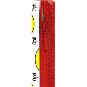 Opti rits S40 50cm drup 0722 Rood  (niet deelbaar)