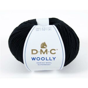 Woolly Merino wol 02 zwart  brei- en haakgaren DMC 488