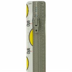 Opti rits S40 18cm recht 0004 MiddenGrijs  (niet deelbaar)