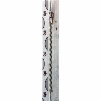 Opti rits M40 18cm  zilver 0009 Wit  (niet deelbaar)