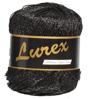 Lammy Yarns  17 Zwart  Lurex