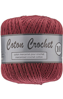 LY Coton Crochet 10 728 DonkerRood 