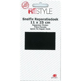 Restyle Snelfix Reparatiedoek Zwart 000 afm. 11 x 36 cm