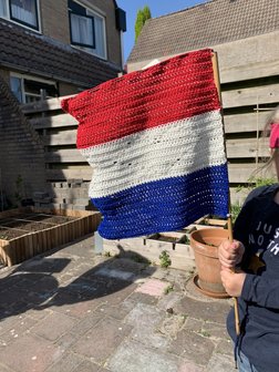 Haakpatroon Nederlandse vlag met hart 