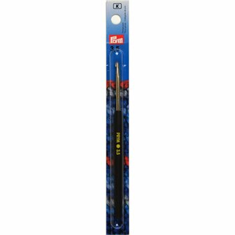 Prym Wol Haaknaald nr. 3.5mm met antracietkleurige softgrip 15cm, 