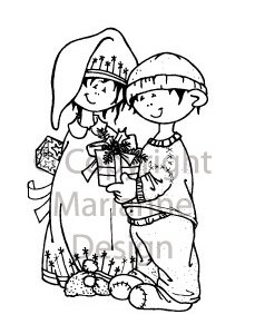 Hm9433 Clear stamp Kerstcadeautje