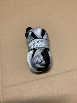 Lammy Yarns CanCan 601 ZwartWitGrijs