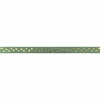 Lint Blokka goud groen 12mm (per meter)