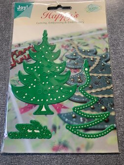 Joy Crafts 6002-2008 Cutting, Embossing &amp; Embroidery Kerstboom