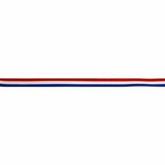 Ribslint Rood-Wit-Blauw 10mm (per meter)