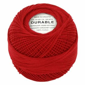 Durable 1025 Borduur- Haakkatoen Rood