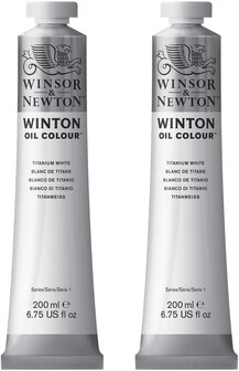 Winsor & Newton Oil Colour 2x Titanum White 200 ml