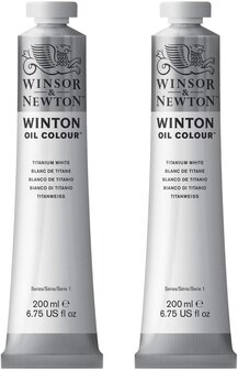 Winsor &amp; Newton Oil Colour 2x Titanum White 200 ml