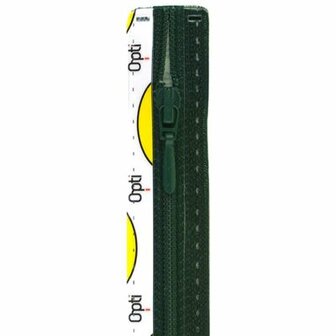 Opti rits S40 55cm drup 0461 DonkerGroen  (niet deelbaar)