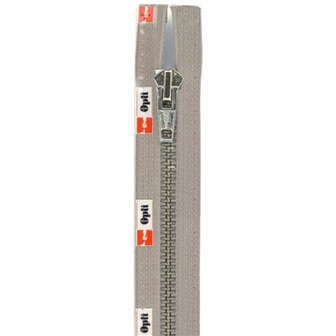 Opti rits M60 30cm  zilver 0004 Grijs   (deelbaar)