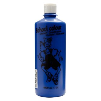 Schoolverf (Gouache) 1000 ml nr. 502 DonkerBlauw