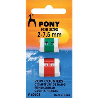 Pony  Toerentellers 2,0 t/m 7,5 mm - 2 stuks 60603