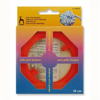 Pony Pom Pom makers 10 cm - 2 stuks -