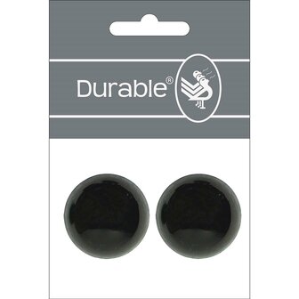 Durable Veiligheidsogen 30mm &agrave; 2 stuks per kaart- kleur zwart