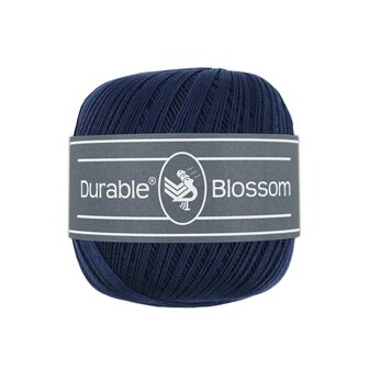 Durable  Blossom brei- en haakgaren -  Navy 50 gram - 280 meter 100% katoen