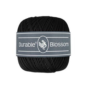 Durable  Blossom brei- en haakgaren -  Black  50 gram - 280 meter 100% katoen
