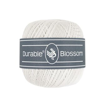 Durable  Blossom brei- en haakgaren -  White 50 gram - 280 meter 100% katoen