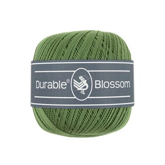 Durable  Blossom brei- en haakgaren -  Olive  50 gram - 280 meter 100% katoen