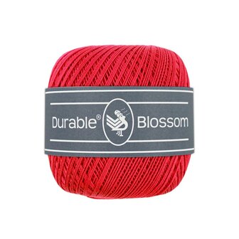 Durable  Blossom brei- en haakgaren -  Red  50 gram - 280 meter 100% katoen
