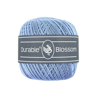 Durable  Blossom brei- en haakgaren -  Blue  50 gram - 280 meter 100% katoen