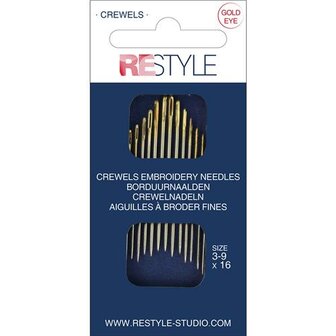 ReStyle Borduurnaalden met scherpe punt  3-9, 16 stuks