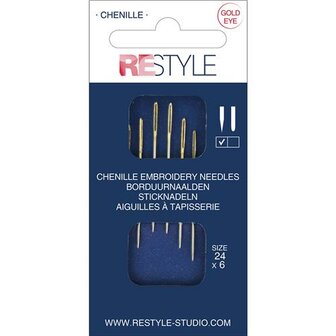 ReStyle Borduurnaalden met scherpe punt 24, 6 stuks