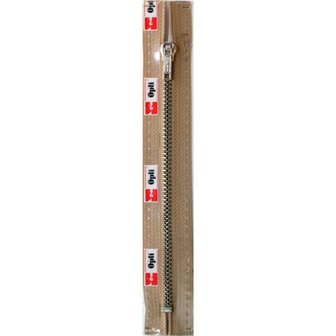 Opti rits M40 14cm zilver 0886 Beige  (niet deelbaar)