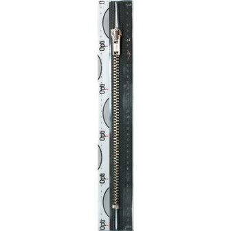 Opti rits M40 16cm  zilver 002 Grijs (niet deelbaar)