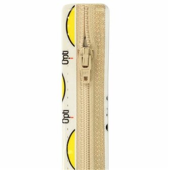 Opti rits S40 10cm recht 0849 Creme  (niet deelbaar)
