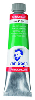 Van Gogh Acrylverf tube 40ml 614 Permanentgroen middel