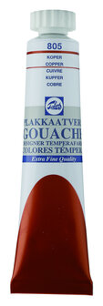 Gouache Plakkaatverf Extra Fijn tube 20 ml 805 Koper