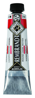 Rembrandt Acrylverf tube 40 ml nr. 314 Cadmiumrood middel