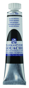 Gouache Plakkaatverf Extra Fijn tube 20 ml 703 Zwart intenso