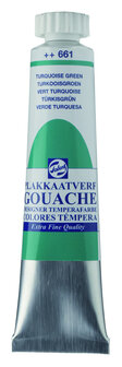 Gouache Plakkaatverf Extra Fijn tube 20 ml 661 Turkooisgroen