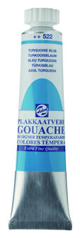 Gouache Plakkaatverf Extra Fijn tube 20 ml 522 Turkooisblauw