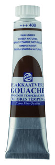 Gouache Plakkaatverf Extra Fijn tube 20 ml 408 Omber naturel