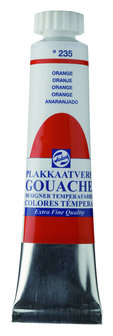 Gouache Plakkaatverf Extra Fijn tube 20 ml 235 Oranje