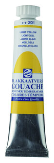 Gouache Plakkaatverf Extra Fijn tube 20 ml 201 Lichtgeel