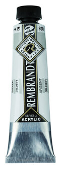 Rembrandt Acrylverf tube 40 ml nr. 800 Zilver