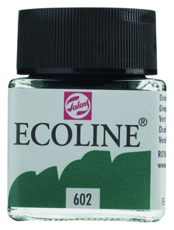 Ecoline Vloeibare waterverf flacon 30ml 602 Donkergroen